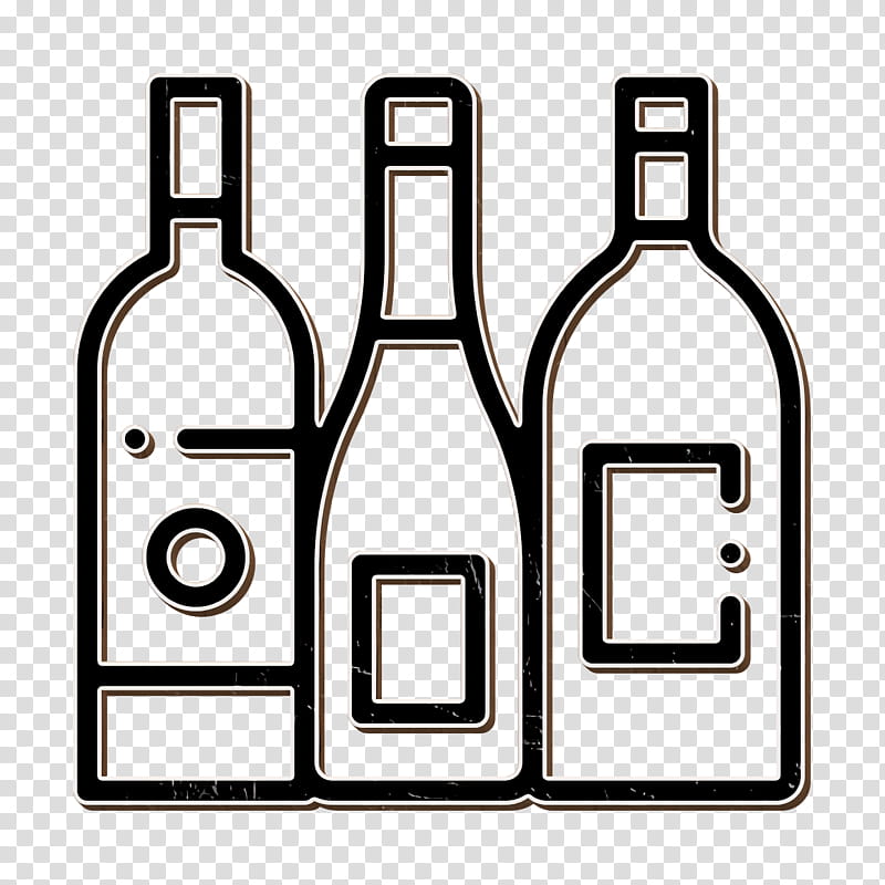 Wine icon, Bottle, Glass Bottle, Wine Bottle, Line, Alcohol, Drink, Home Accessories transparent background PNG clipart