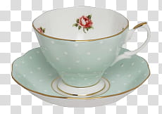 Tea, white ceramic tea cup on saucer transparent background PNG clipart