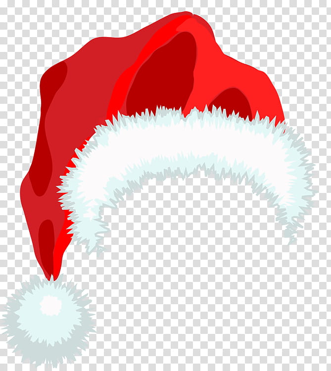 Christmas hats, red santa hat illustration transparent background PNG clipart
