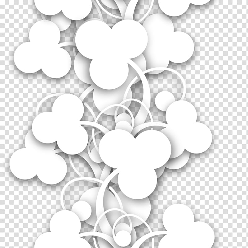 seamless, white flower illusration transparent background PNG clipart