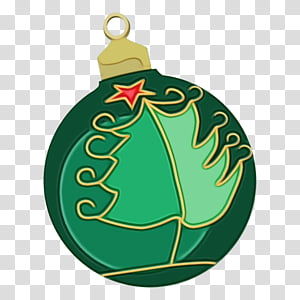 Christmas ornament, Watercolor, Paint, Wet Ink, Holiday Ornament, Christmas Decoration, Leaf, Christmas Tree transparent background PNG clipart thumbnail