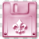Icons, Disk, pink floppy disk illustration transparent background PNG clipart