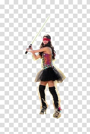 Selena Gomez, woman with blindfold holding sword transparent background PNG clipart