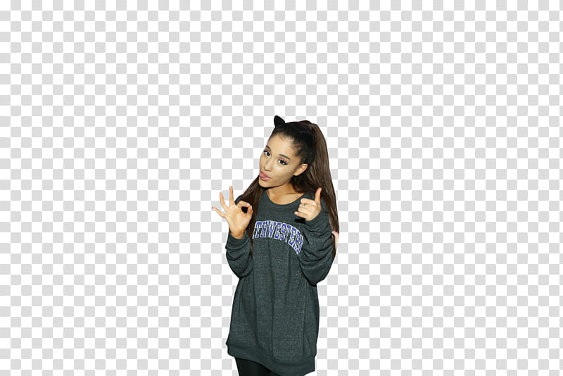 Ariana Grande , Ariana Grande making okay sign transparent background PNG clipart