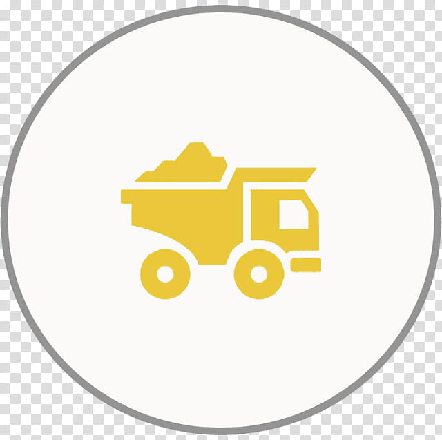 Yellow Circle, Building Materials, Construction, Truck, Dump Truck, Transport, Heavy Machinery, Civil Engineering transparent background PNG clipart