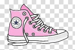 Overlays, unpaired white and pink Converse All Star sneaker transparent background PNG clipart