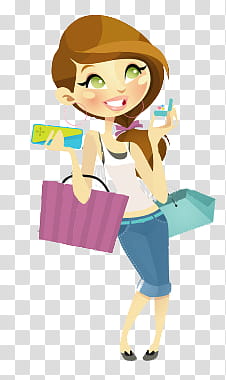 Nuevas Nenas, woman carrying shopping bags transparent background PNG clipart