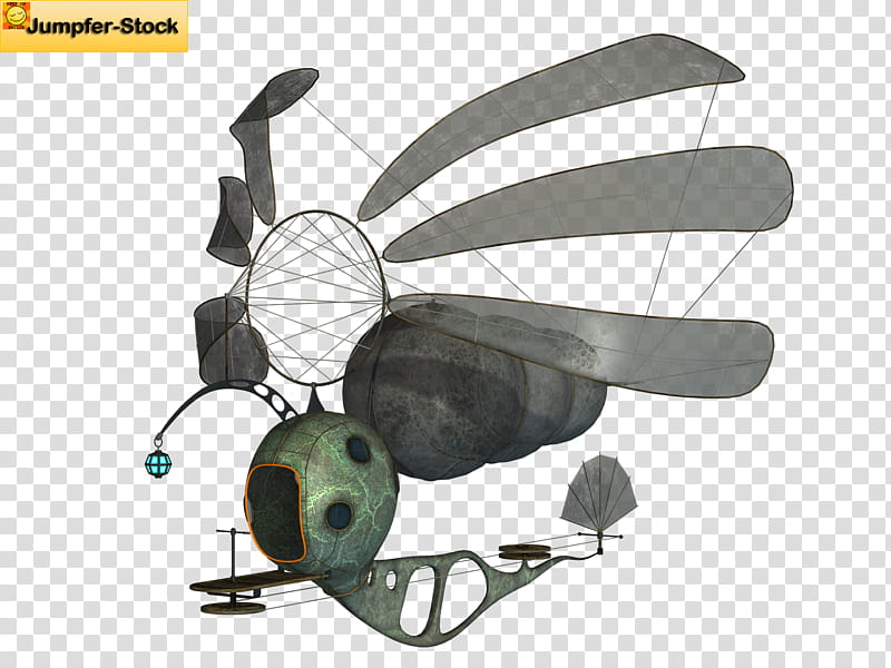 Fantasy Flying Machines , grey and green airship illustration transparent background PNG clipart