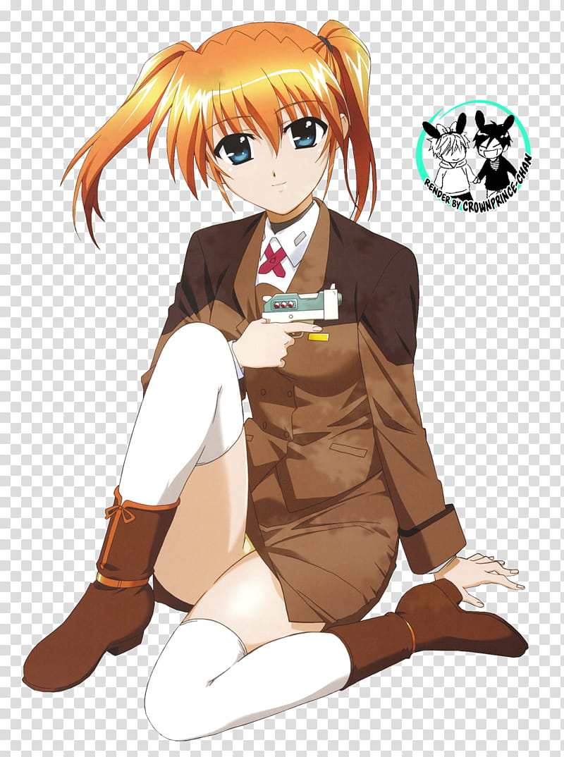 RENDER Teana Mahou Shoujo Lyrical Nanoha, female anime character transparent background PNG clipart