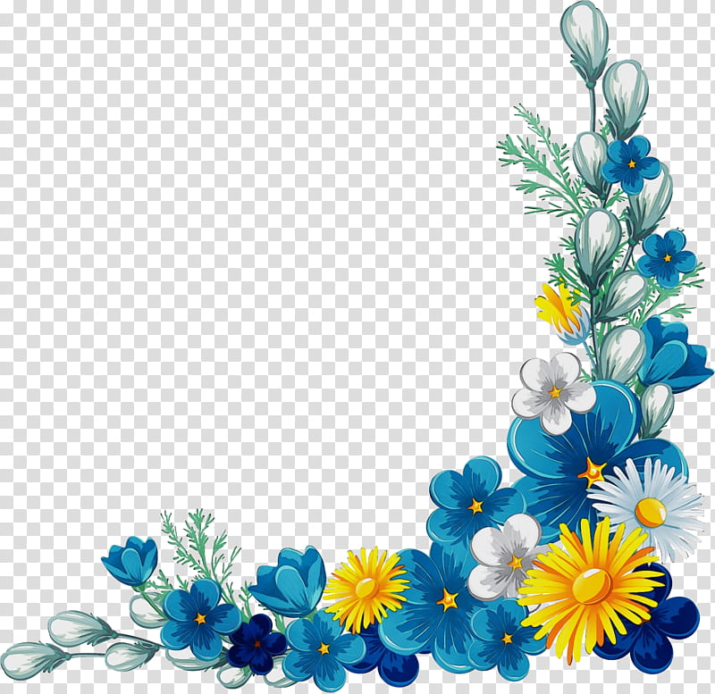 Floral Flower, Floral Design, BORDERS AND FRAMES, Frames, Artificial Flower, Ornament, Flower Bouquet, Aqua transparent background PNG clipart