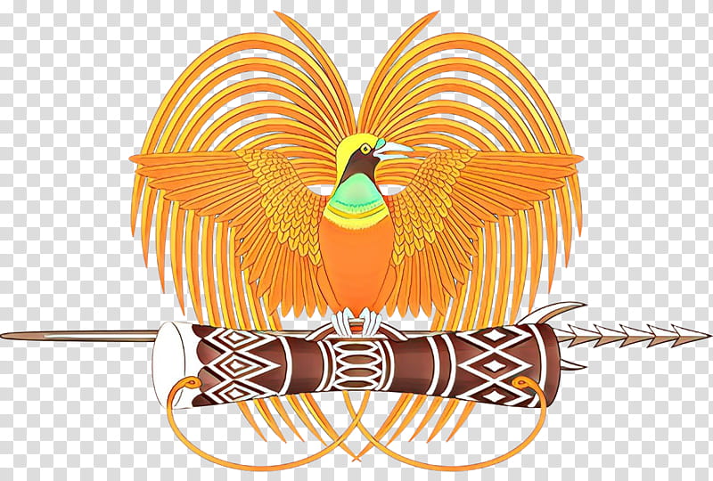 Bird Parrot, Emblem Of Papua New Guinea, Flag Of Papua New Guinea, Politics Of Papua New Guinea, Papua New Guinea Defence Force, Elizabeth Ii, Port Moresby, Orange transparent background PNG clipart