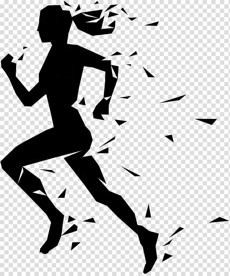 Man, Woman, Drawing, Silhouette, Running, Blackandwhite, Stencil transparent background PNG clipart