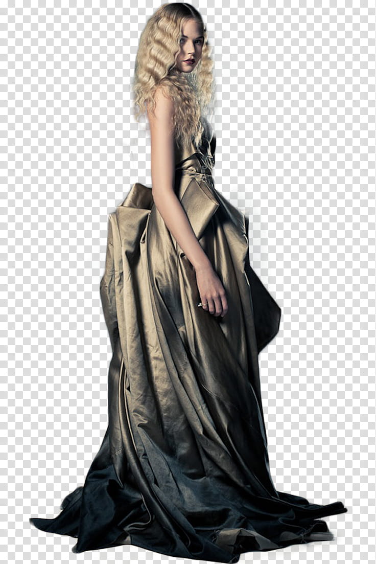 Gabriella Wilde , standing woman in black ruffled dress transparent background PNG clipart
