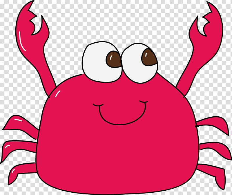Beach Time FREE Set, red crab illustration transparent background PNG clipart