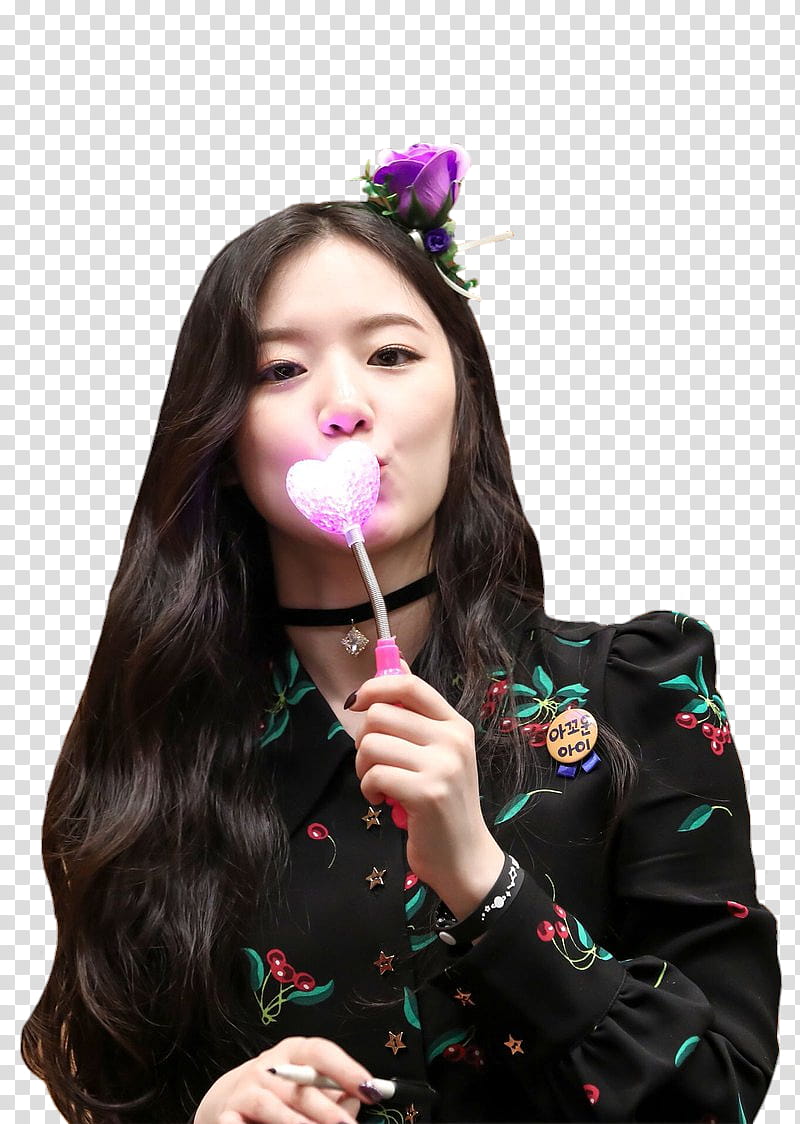 Shuhua, woman holding heart wand toy transparent background PNG clipart