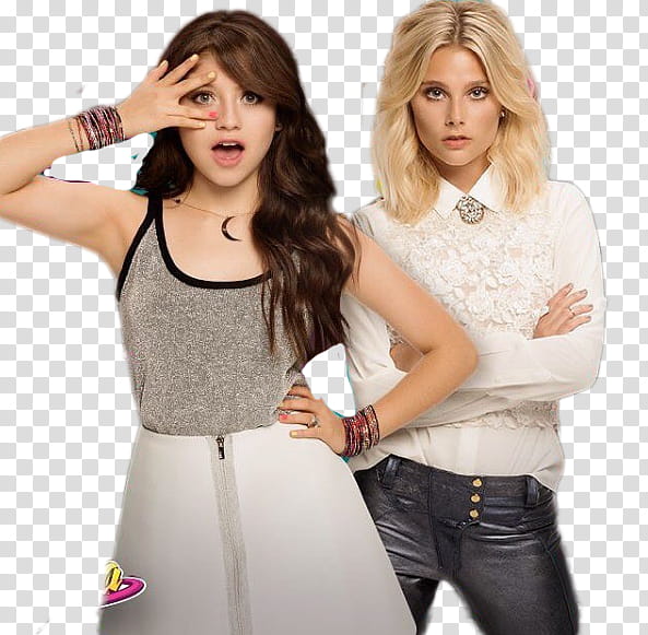 Soy Luna , two women next to each other transparent background PNG clipart