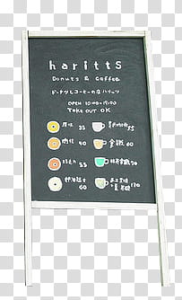 , white and black menu board transparent background PNG clipart