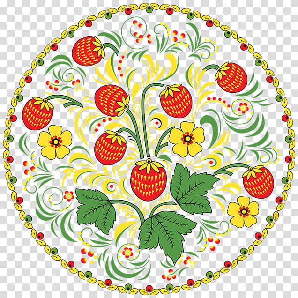 Flowers, Khokhloma, Ornament, Drawing, Strawberries, Motif, Russian, Blog transparent background PNG clipart