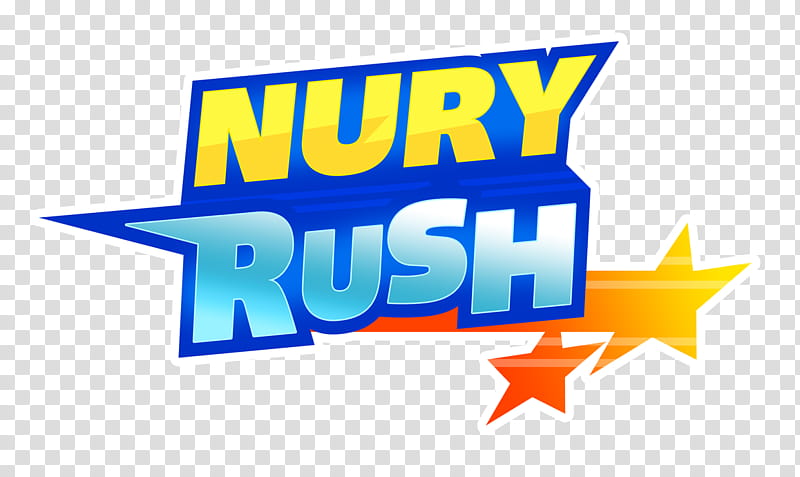 Nury Rush Runners style Logo transparent background PNG clipart