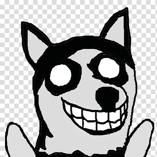 YAY Real Smile Dog, white and black Siberian husky illustration transparent background PNG clipart