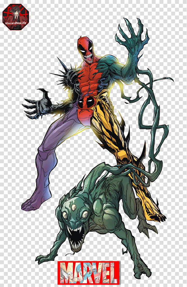 Four Symbiote Deadpool Render transparent background PNG clipart