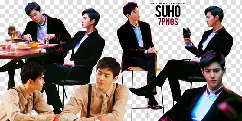 EXO Suho Dinner Do You Have A Moment, man wearing tuxedo Suho S transparent background PNG clipart