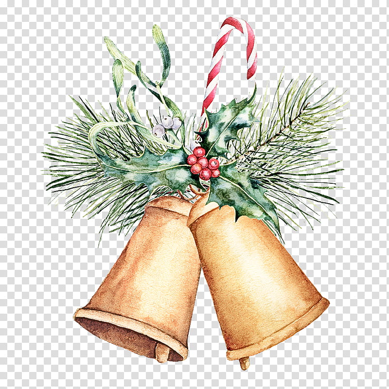 Christmas decoration, Bell, Tree, Plant, Pine, Fir, Holly, Colorado Spruce transparent background PNG clipart