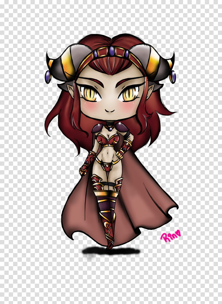 Chibi Alexstrasza, female animated character art transparent background PNG clipart