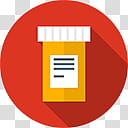 Flatjoy Circle Icons, Pill Bottle, orange and white prescription bottle transparent background PNG clipart