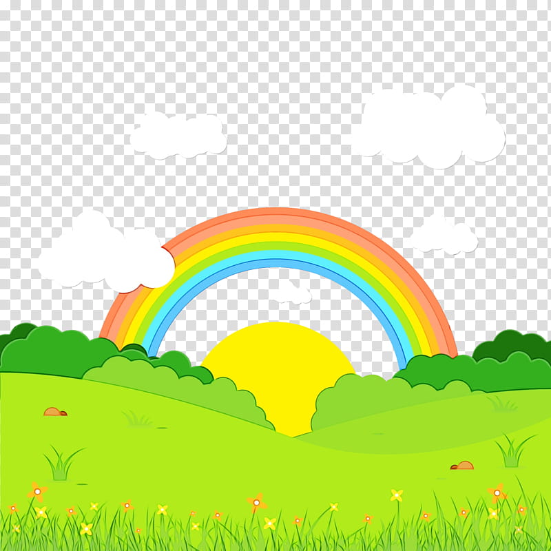 Green Grass, Watercolor, Paint, Wet Ink, Landscape, Desktop , Fukei, Rainbow transparent background PNG clipart