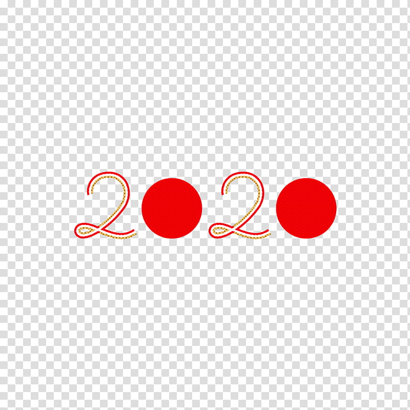2020 new year number, Red, Text, Logo transparent background PNG clipart