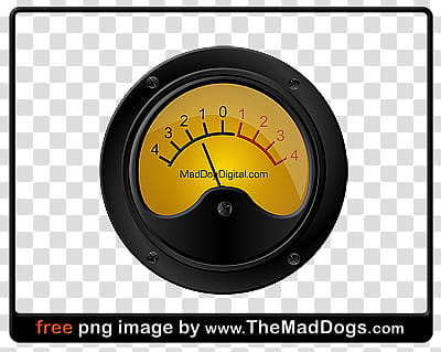 VU meter gauge transparent background PNG clipart