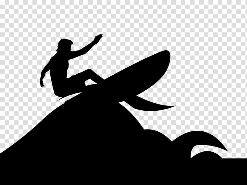 Wave, Surfing, Drawing, Silhouette, Water Skiing, Doodle, Wind Wave, Black transparent background PNG clipart