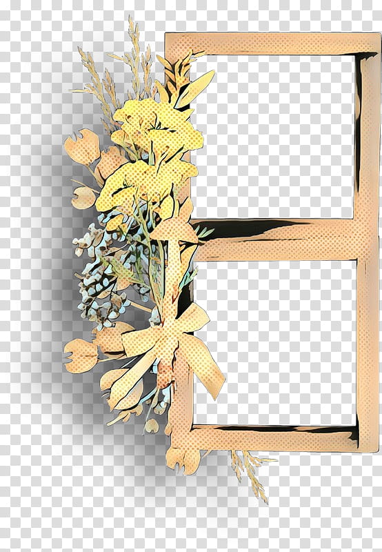 yellow furniture table branch twig, Pop Art, Retro, Vintage, Plant, Shelf, Flower, Beige transparent background PNG clipart