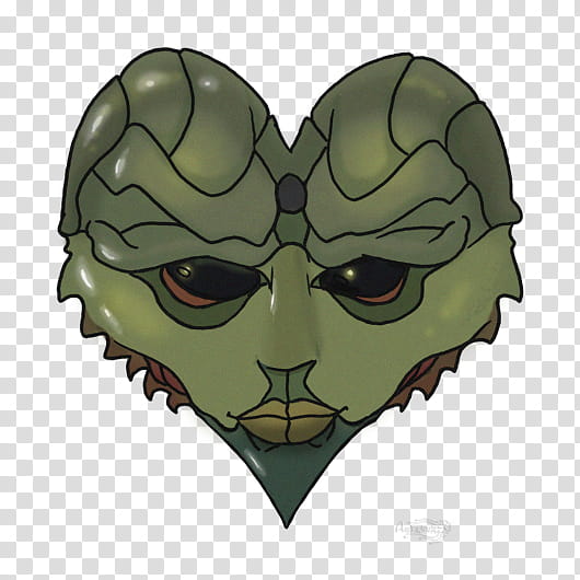 Mass Effect  Thane Valentine card, monster face heart illustration transparent background PNG clipart