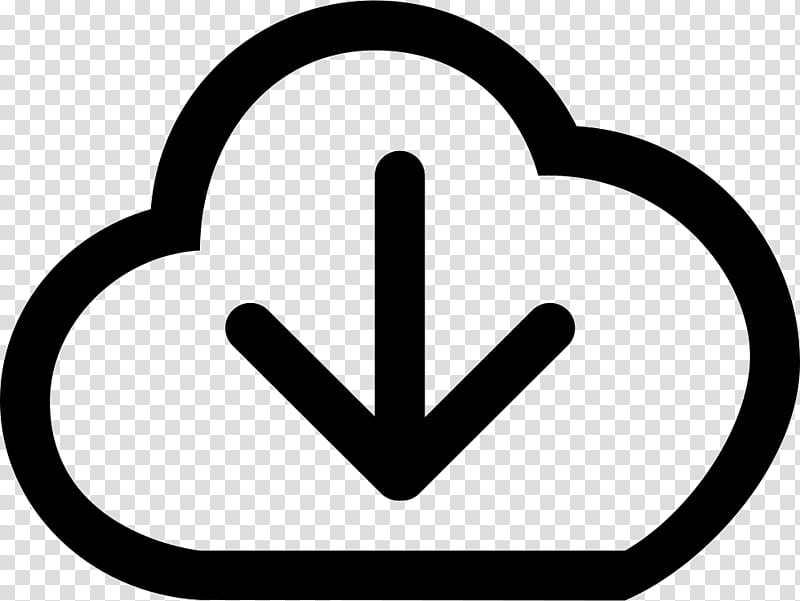 White Arrow, Cloud Computing, Internet, Computer, Cloud Storage, Open Cloud Computing Interface, Symbol, Black And White transparent background PNG clipart