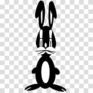 II, black and white rabbit illustration transparent background PNG clipart