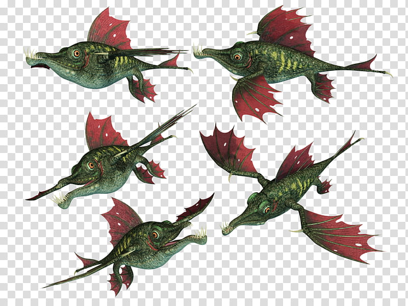 Dragon Fish, green fishes transparent background PNG clipart