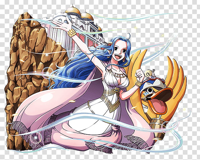 Nefeltary Vivi Princess of Alabasta, smiling female anime character illustration transparent background PNG clipart
