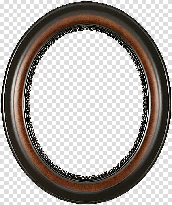 oval brown and black wooden frame transparent background PNG clipart