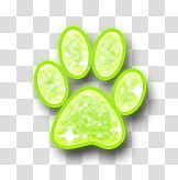 Huellas Glitter, green animal paw illustration transparent background PNG clipart