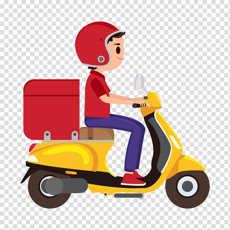 Delivery, Food Delivery, Restaurant, Ecommerce, Postmates, Shopee Indonesia, Cartoon, Riding Toy transparent background PNG clipart