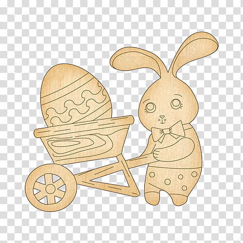 Easter egg, Cartoon, Vehicle, Rabbit, Beige, Rabbits And Hares transparent background PNG clipart