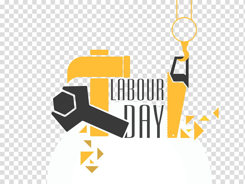 Labour Day Labor Day Worker Day, Logo, Text, Yellow transparent background PNG clipart