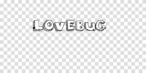 Black white words , lovebug text illustration transparent background PNG clipart