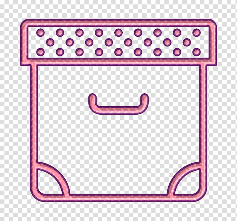 Archive icon Box icon Essential Set icon, Pink transparent background PNG clipart