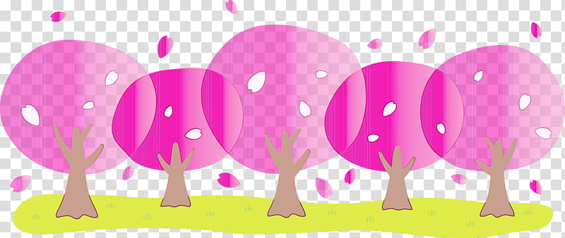 Elephant, Abstract Spring Trees, Watercolor, Paint, Wet Ink, Pink, Cartoon, Magenta transparent background PNG clipart
