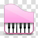 Girlz Love Icons , music-piano, pink, black, and white piano art transparent background PNG clipart