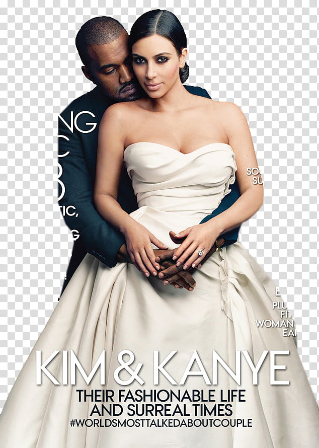 Kanye West and Kim Kardashian transparent background PNG clipart