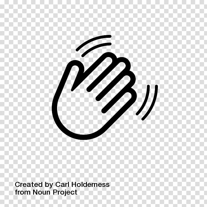 hand wave clipart black and white